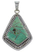 Genuine Sterling Silver Turquoise Slide Pendant EX29595